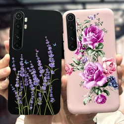 Case For Xiaomi Mi Note 10 Lite Back Cover Protective TPU Silicone Funda Fashion Flower Coque For Xiaomi Note 10 Lite Capa 6.47