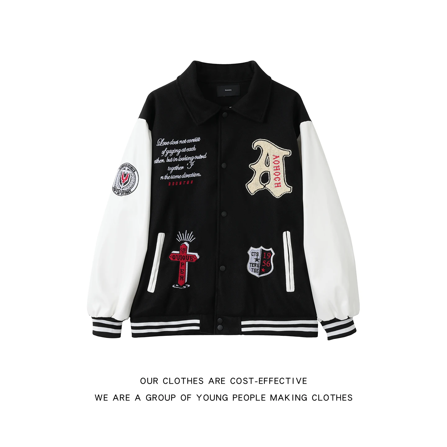 

American Style Heavy Embroidery Baseball Jacket Men's 2026 New Street Trendy Brand Handsome Couple Jacket Top Warmth