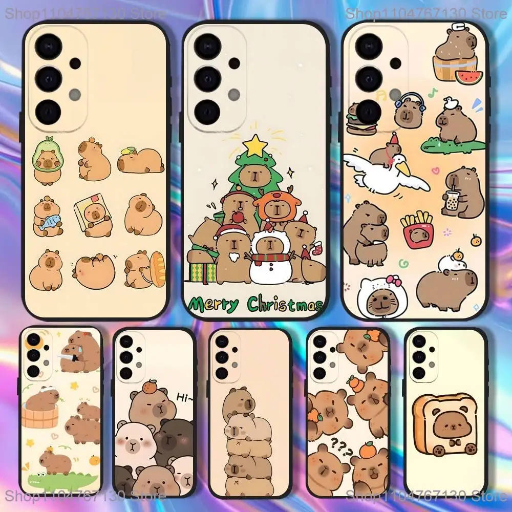 

Funny Cute Cartoon Capybara Phone Case For Samsung S25,S24,S21,S22,S23,S30,Ultra,S20,Plus,Fe,Lite,5G Black Cover