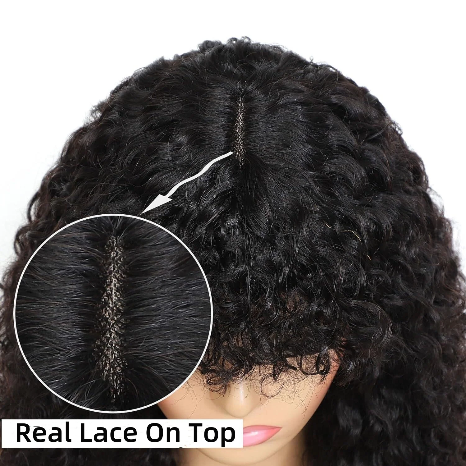 غريب شعر بشري مجعد الباروكات مع الانفجارات للنساء 2x1 الجزء الأوسط واقعية فروة الرأس مجعد بوب الباروكات ريمي خصلات الشعر المستعار البرازيلي للبيع