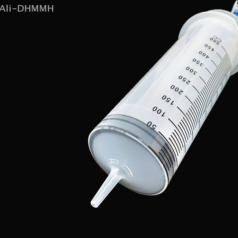500ml Large Capacity Syringe Reusable Pump Measuring with Tube for Feeding - Medical Injection Syringe