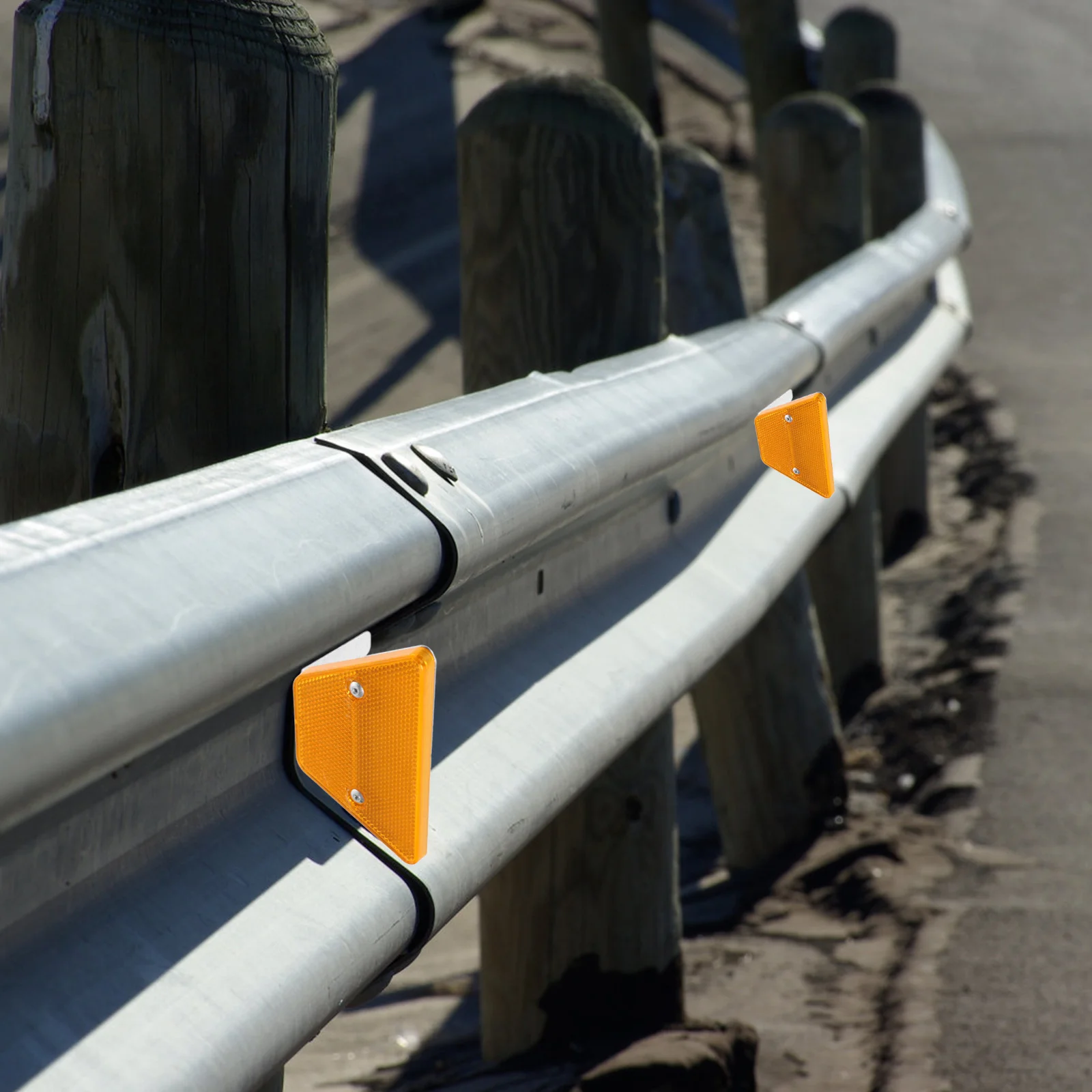 Trapezoidal Road Reflective Marker Durable Pc Iron Material For Driveway Guardrail Night Visibility Reflective Pavement Markers