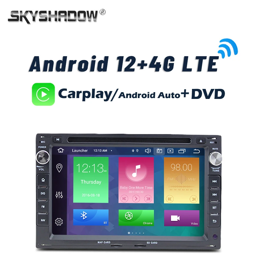 

DVD Carplay DSP 4G LTE Android 12.0 8GB +128G 8Core Car Player GPS Map RDS Radio Bluetooth For VW Jetta Bora Passat B5 1997-2009