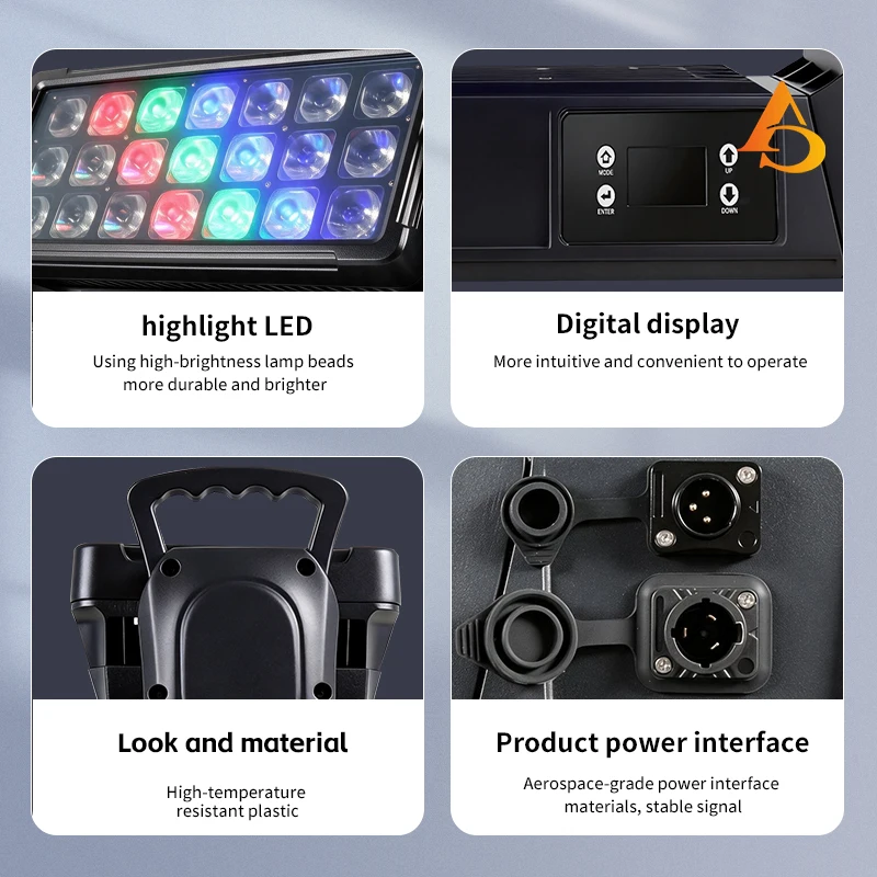 IP65 Waterproof 21x40w RGBW 4in1 Moving head light With atomization DMX Outdoor Flood Wall Washer Stage Performance Light