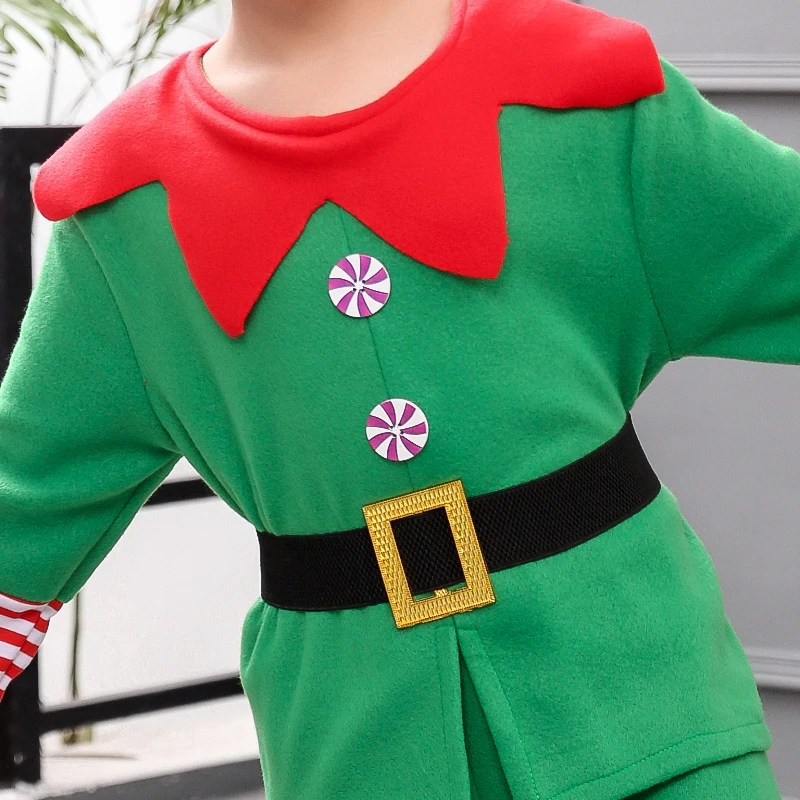 Disfraz de Navidad para toda la familia, traje de Cosplay de Papá Noel, HO, HO, vestido de fiesta