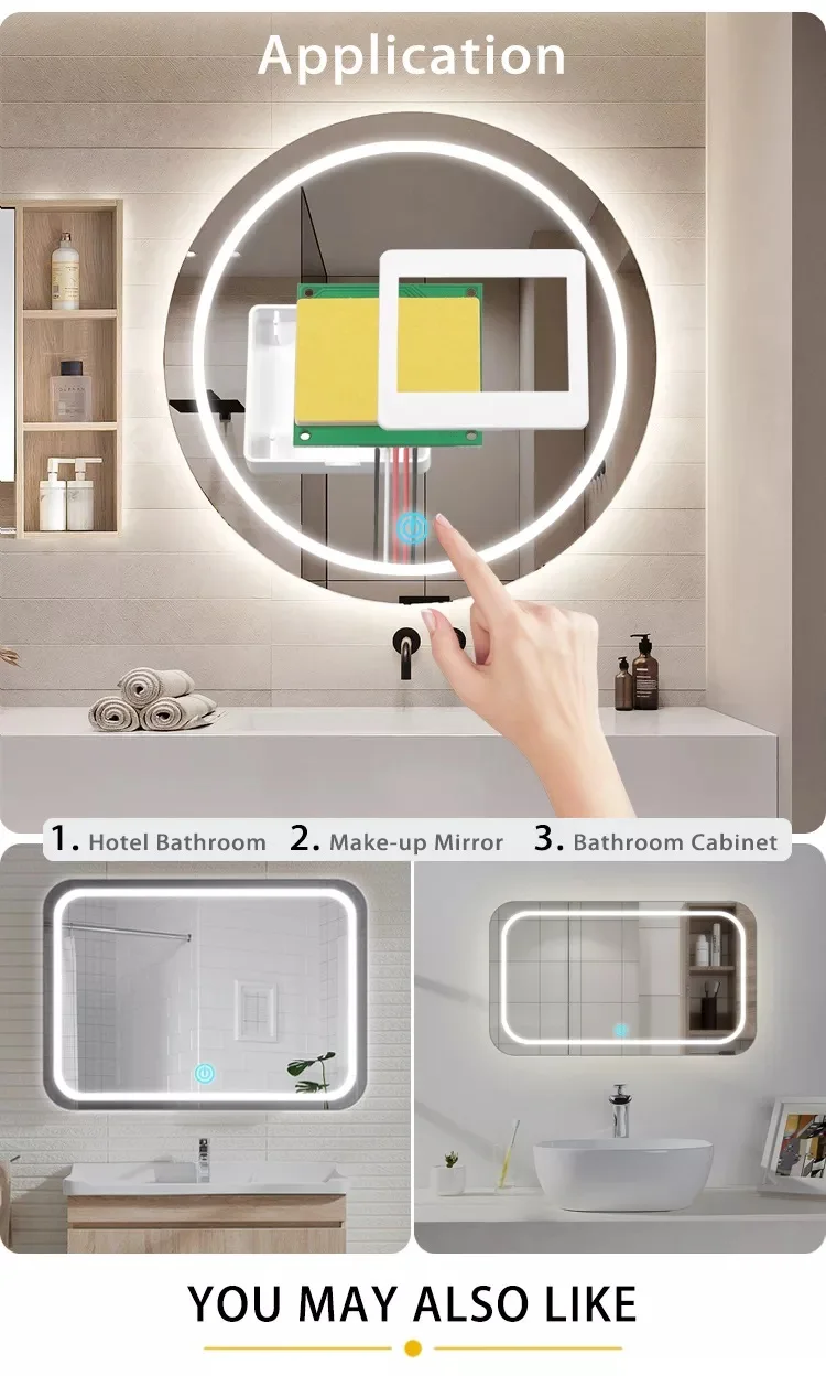 Badezimmerspiegel LED-Licht Touch-Schalter 12V 24V 60W Ein-Knopf-Touch-Dimmer-Controller – Detail 12