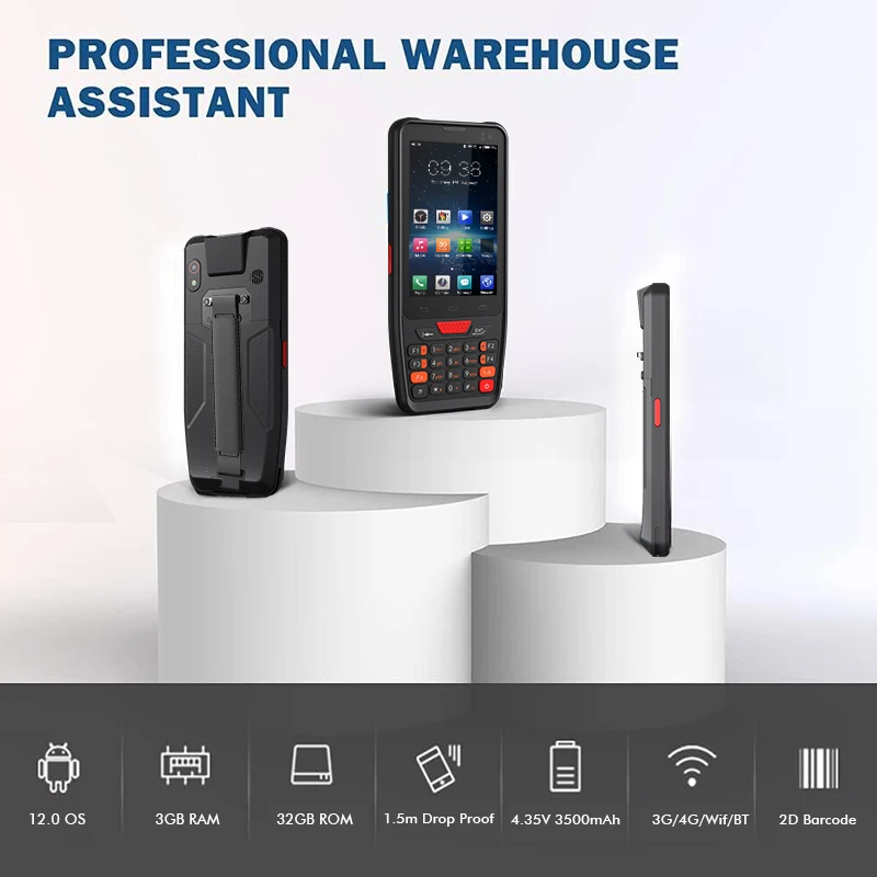 Rugline Handheld PDA Android 12 Scanner Terminal 2D Barcode 3G RAM 32G ROM Data Collector