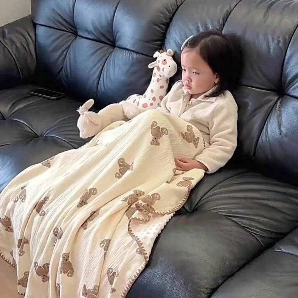 تنفس الطفل الفول بطانية لينة كوالا غطاء بطانية للرضع سميكة الجلد ودية قيلولة النوم البساط أريكة #4