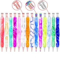 Ergonomic Diamond Painting Art Drill Bead Dot Pen Kit with Screw Steel Silver Metal Tip