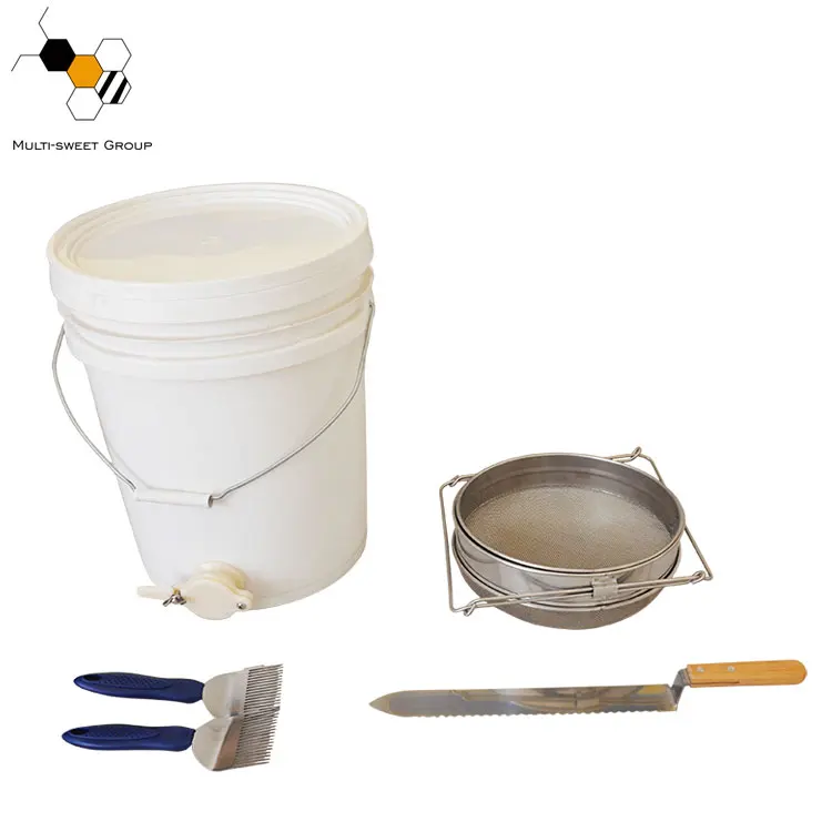 Food Grade 5 Gallon Honey Bucket Uncapping Knife Uncapping Scrapper Honey Strainer for Honey Tank Kit
