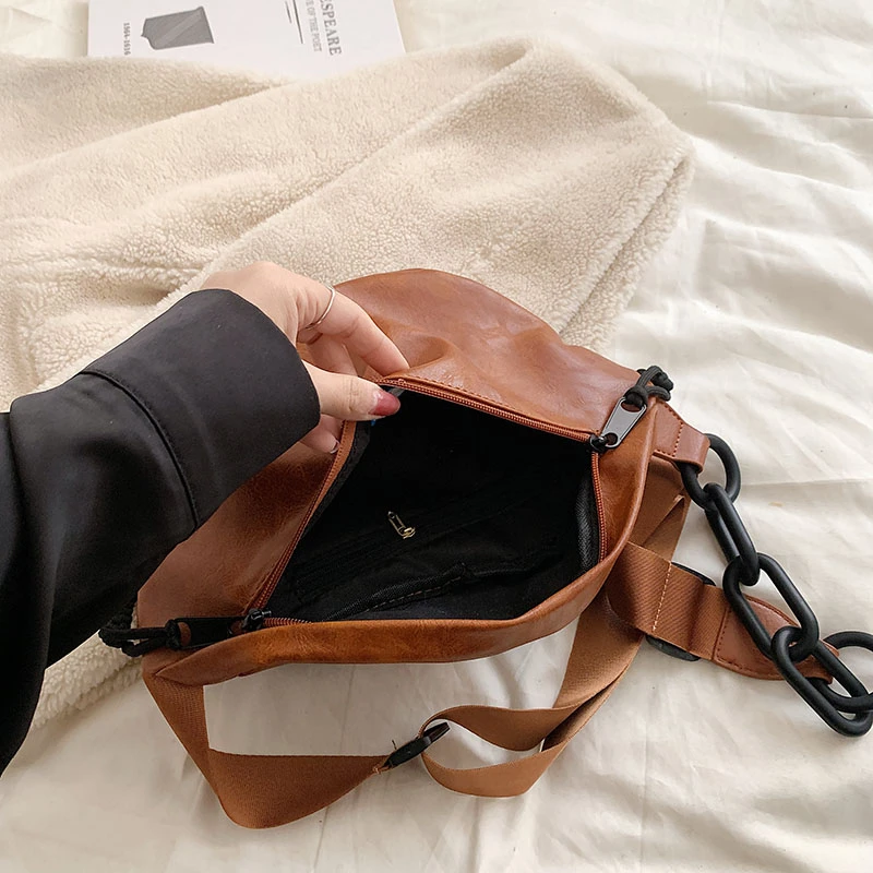 Luxury Crossbody Chest Bag High quality soft Leather Women Waist Bag Fashion Fanny Pack Designer ladies Shoulder Bag Phone Pack