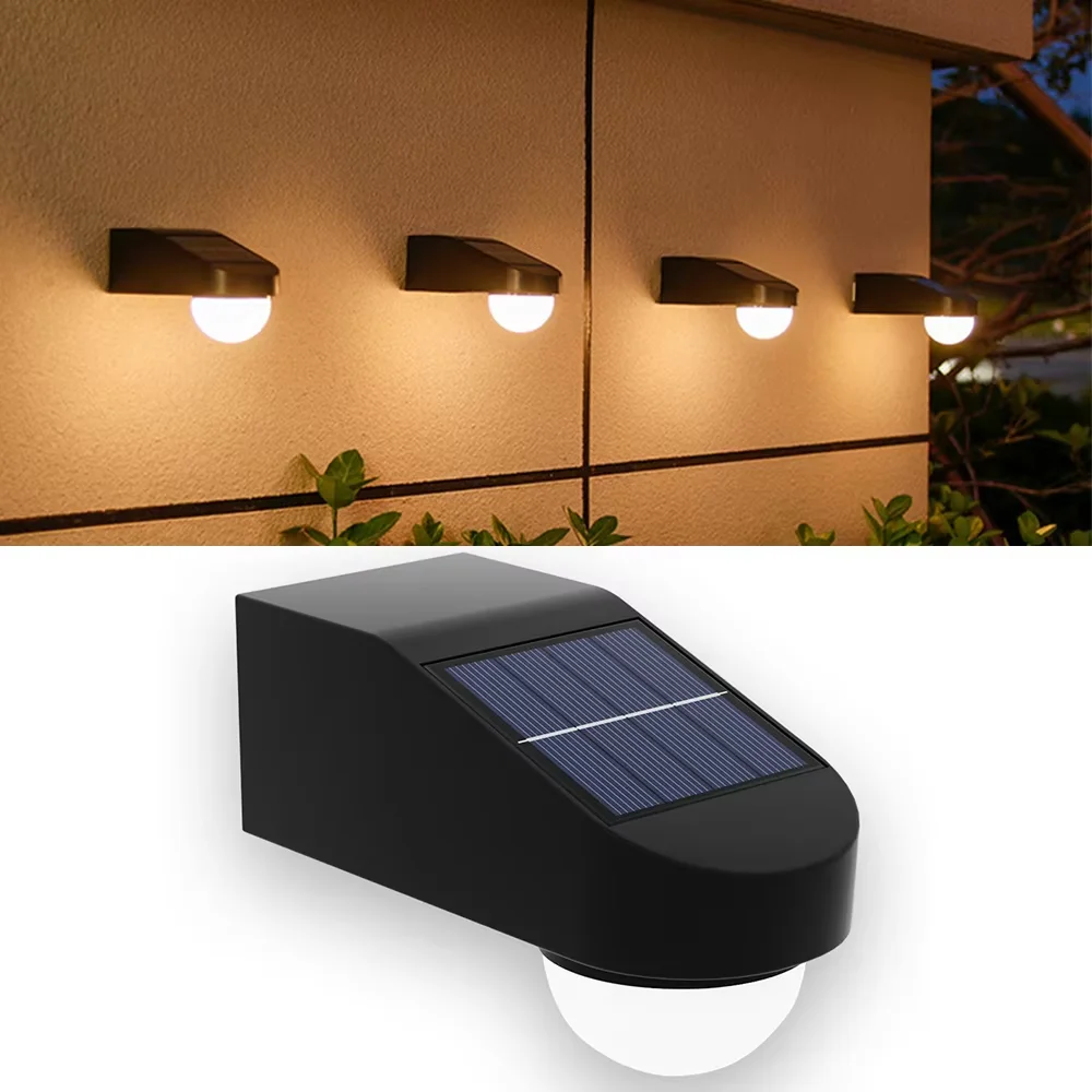 Outdoor Solar Fence Lights IP65 Waterproof Wall Lights Dusk to Dawn Deck Light For Backyard Railing Step Patio Stair Railings