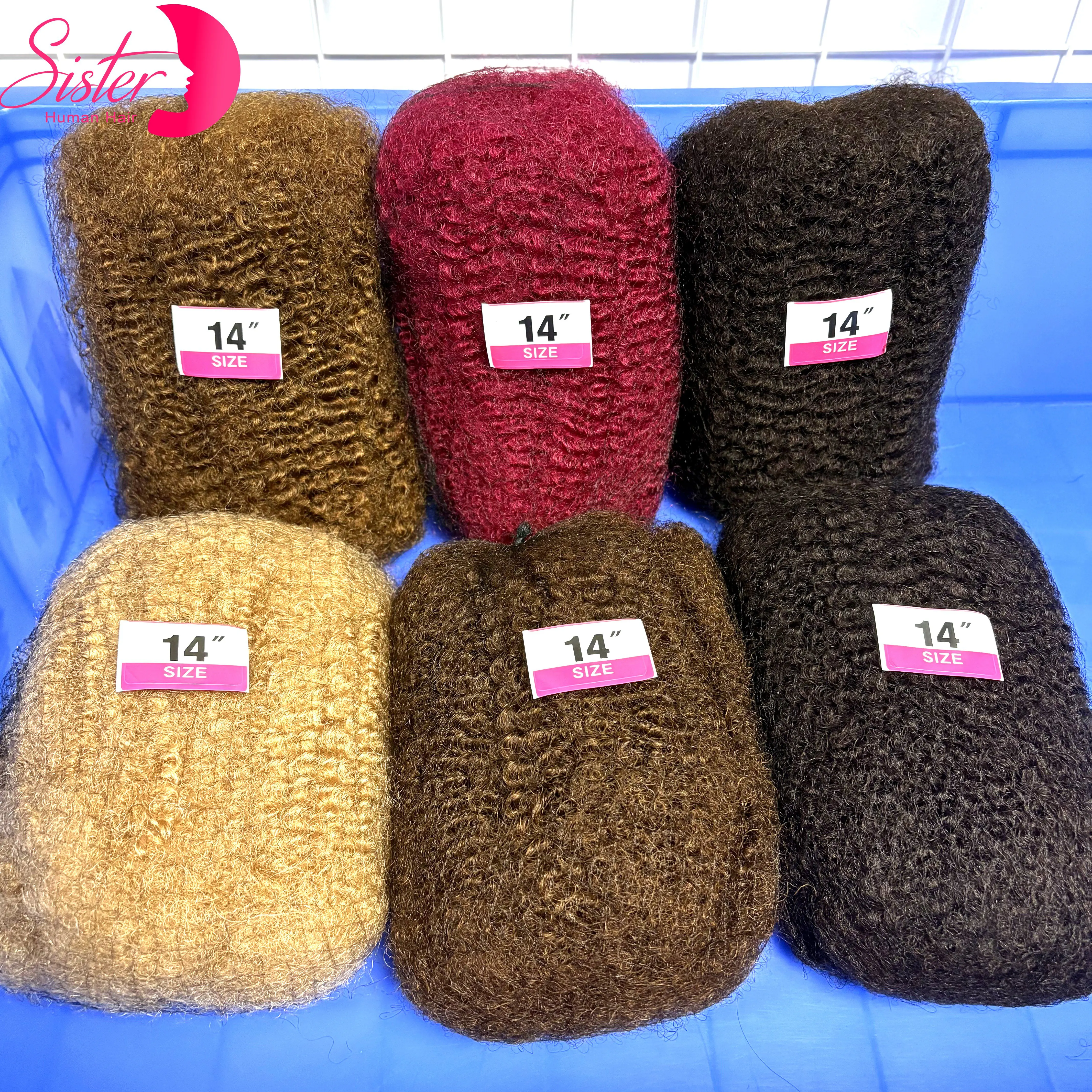 30/50 جرام حزمة 10-18 بوصة 4C شعر بشري أفريقي غريب ملون 100% شعر بشري ناعم أفرو غريب السائبة لملحقات Locs/التقلبات/الضفائر #1