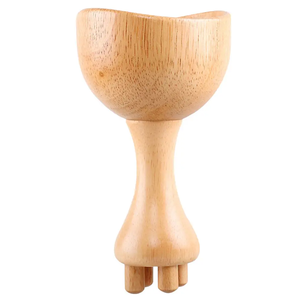 

Wooden Massage Cup Small Ergonomic Curve Shape Therapy Tool Effective Muscle Relief Home Wooden Massager Massage Cups