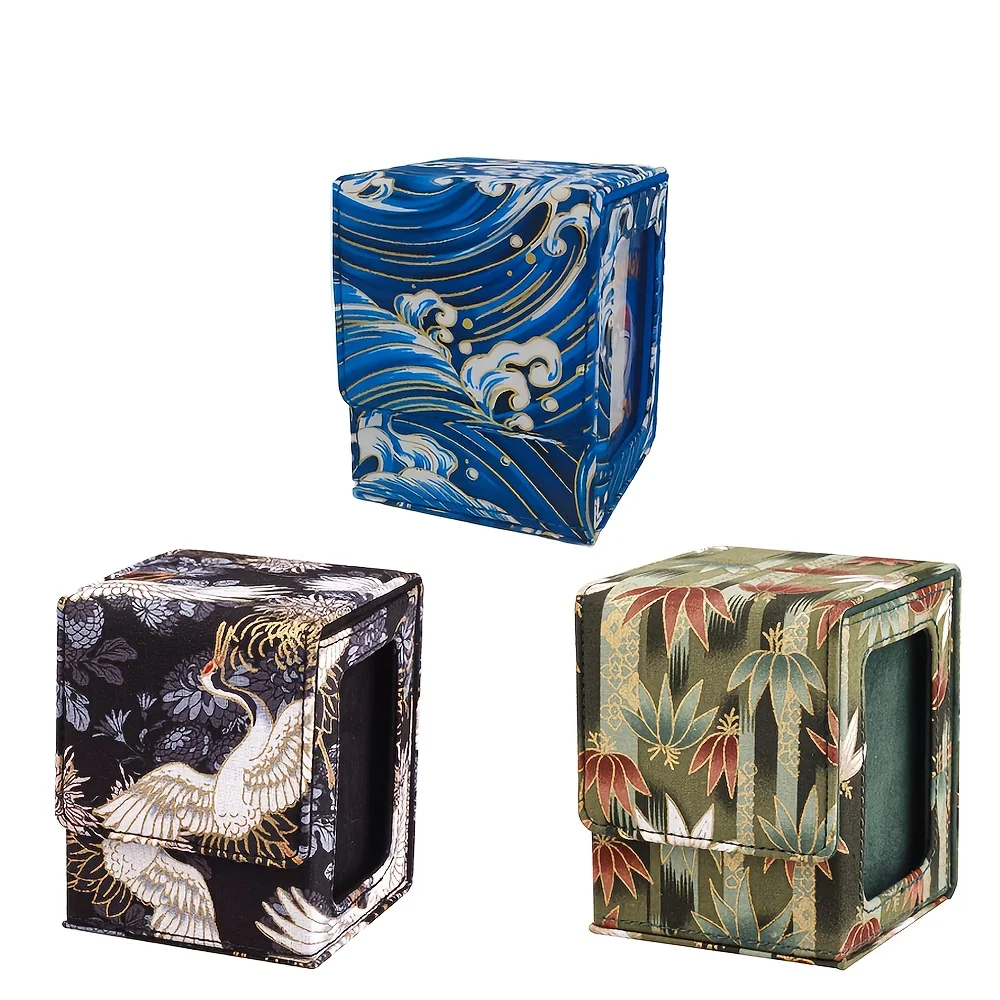 Porte-cartes en tissu 100 + transaction, affichage de cassettes, série Wave adaptée à la boîte de rangement de cartes de jeu MTG TCG, cadeau