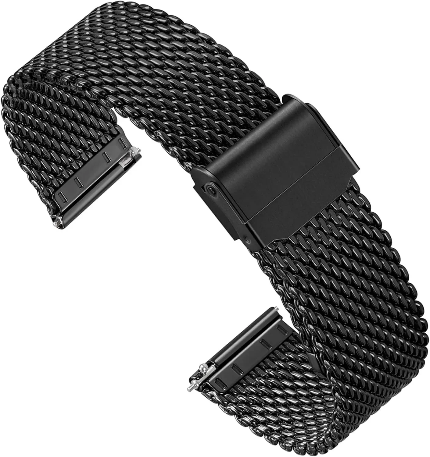 1,0 mm Milanese Mesh Armband Edelstahl Shark Mesh Uhrenarmband 18 mm 20 mm 22 mm 24 mm Schnellverschluss-Armbänder für Seiko-Gürtel