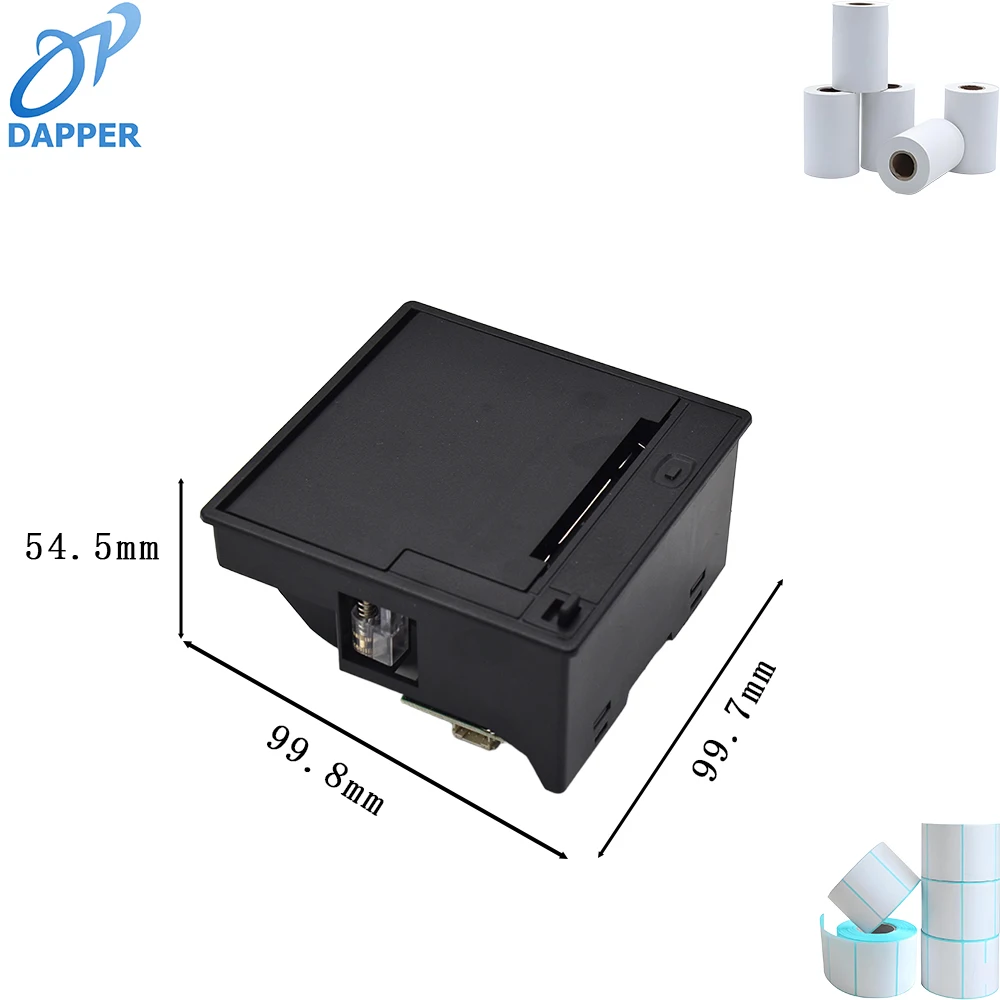58mm Mini Panel Printer with Auto Cutter Thermal Receipt Printer Compatible Label Paper Label Printing Machine with RS232/TTL