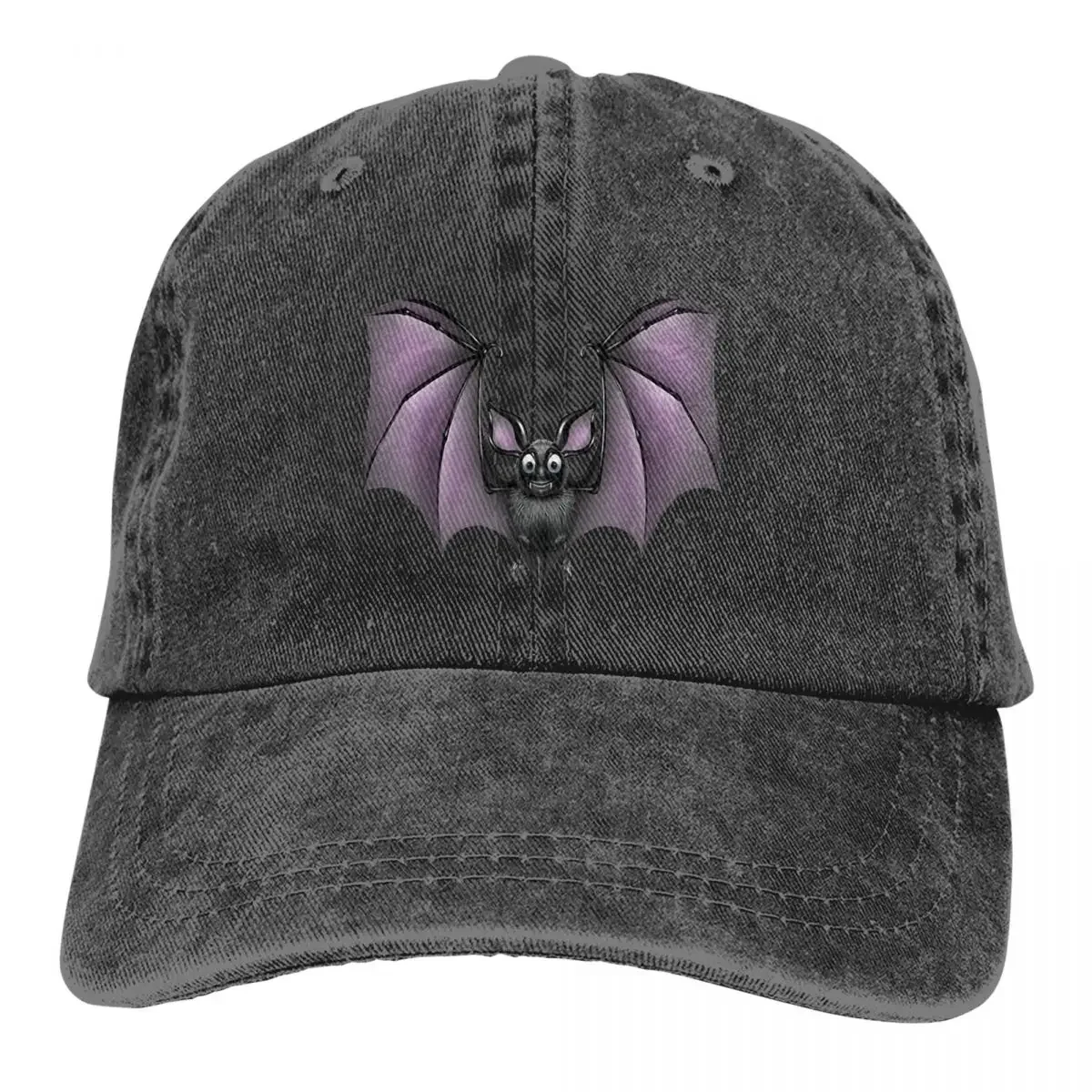 Pure Color Dad Hats Bat Animal Women's Hat Sun Visor Baseball Caps Midnight Flyer Peaked Cap