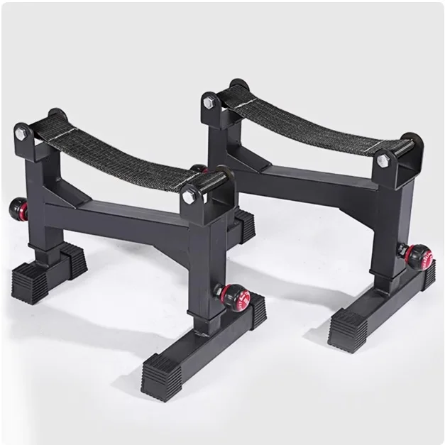 5-Level Adjustable Full Bar Deadlift Barbell Stand Noise Suppression Sling Rack