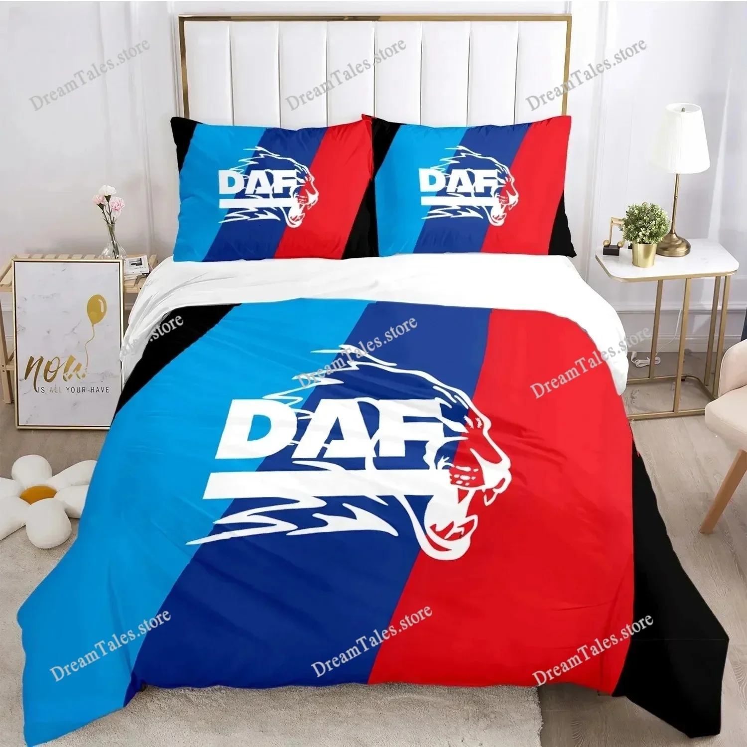3D Print DAF Truck Logo Bedding Set Boys Girls Twin Queen King Size Duvet Cover Pillowcase Bed Boys Adult Home Textileextile 3