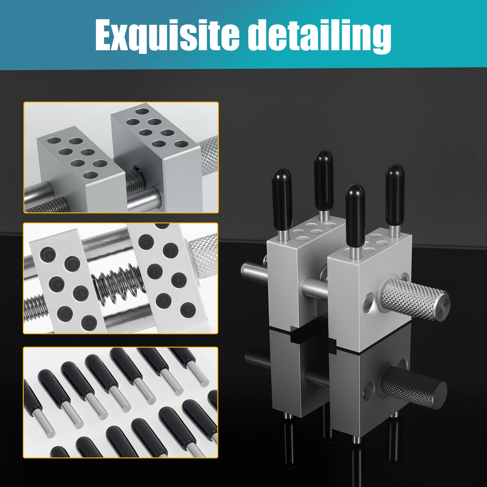 Metal Silicone Handheld Vise for Crafts Jewelry Watches High Precision Small Vise Multipurpose Adjustable Width Table Bench Vise