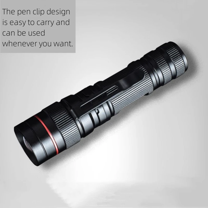 LED Flashlight Adjustable Q5 Lamp Waterproof Powerful 3 Modes Zoomable Perfect 3 Colors for Camping Hiking Cycling Emergency