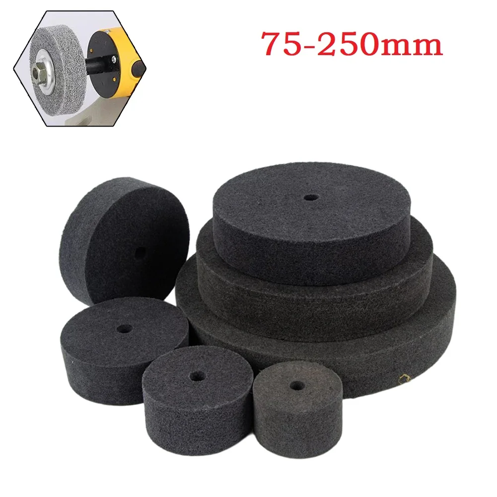 1Pc Polishing Pad Grinding Wheel 75/80/100mm Nylon Fiber Non-woven Buffing Pad 7P For Sanding Tools Angle Grinder Polisher Parts