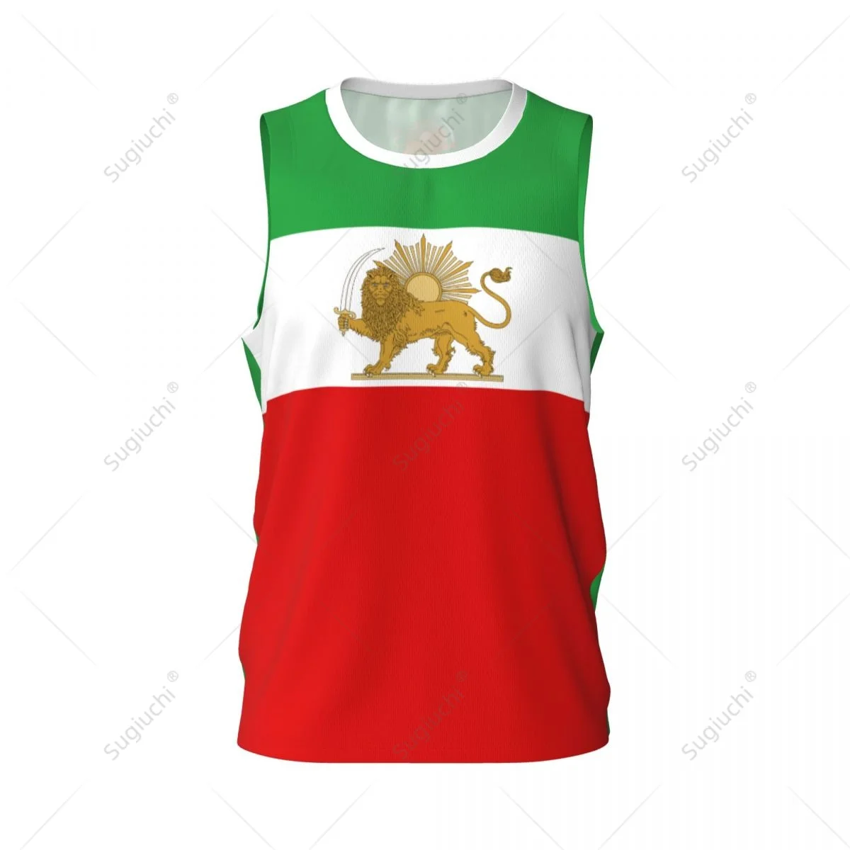 Men Basketball Sports Emblem Of Iran Lion And Sun Running Fitness Multifunction Jersey Sleeveless shirt Custom Name Nunber