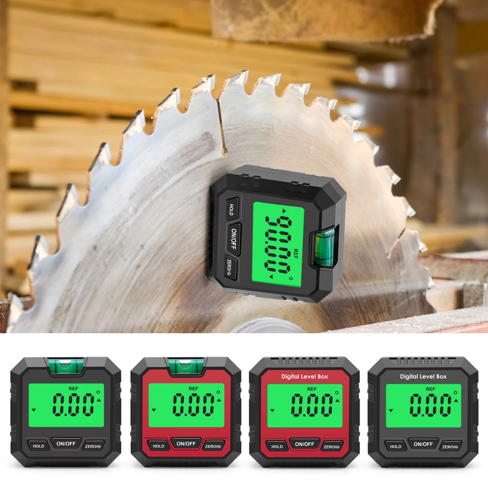 LCD Digital Angle Gauge Magnetic Protractor Inclinometer Mini Level Meter 360 Degree Angle Finder Goniometer for Decoration