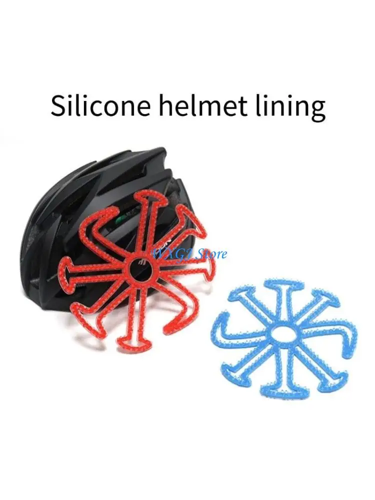 

37JE Motorcycle Helmet Inner Padding Silicone Pads Protection-Liner Cushion Mat for Outdoor Sports Helmet Replacement Padding