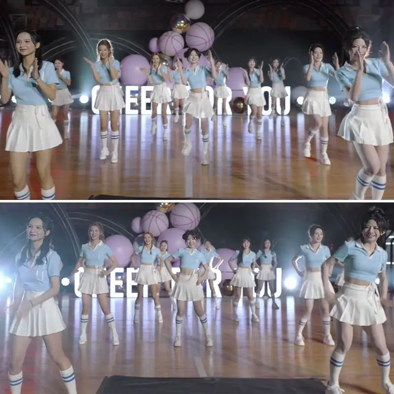 Costume da spettacolo per cheerleader del gruppo studente per adulto