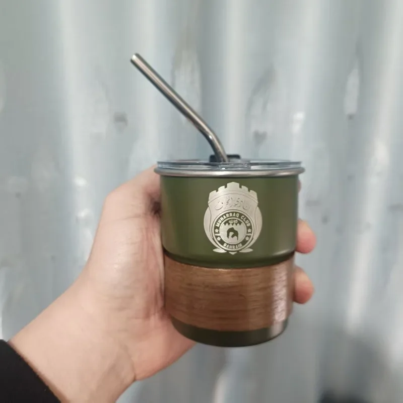 

1 Bahrain Muharraq Club badge mug coffee cup wholesale custom gift cup includes straw