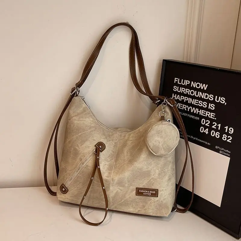 حقيبة حمل عالية الجودة بسعة كبيرة - موديل جديد 2025 - حقيبة كتف مفردة غير رسمية ومتعددة الاستخدامات - حقيبة كروس كلاسيكية