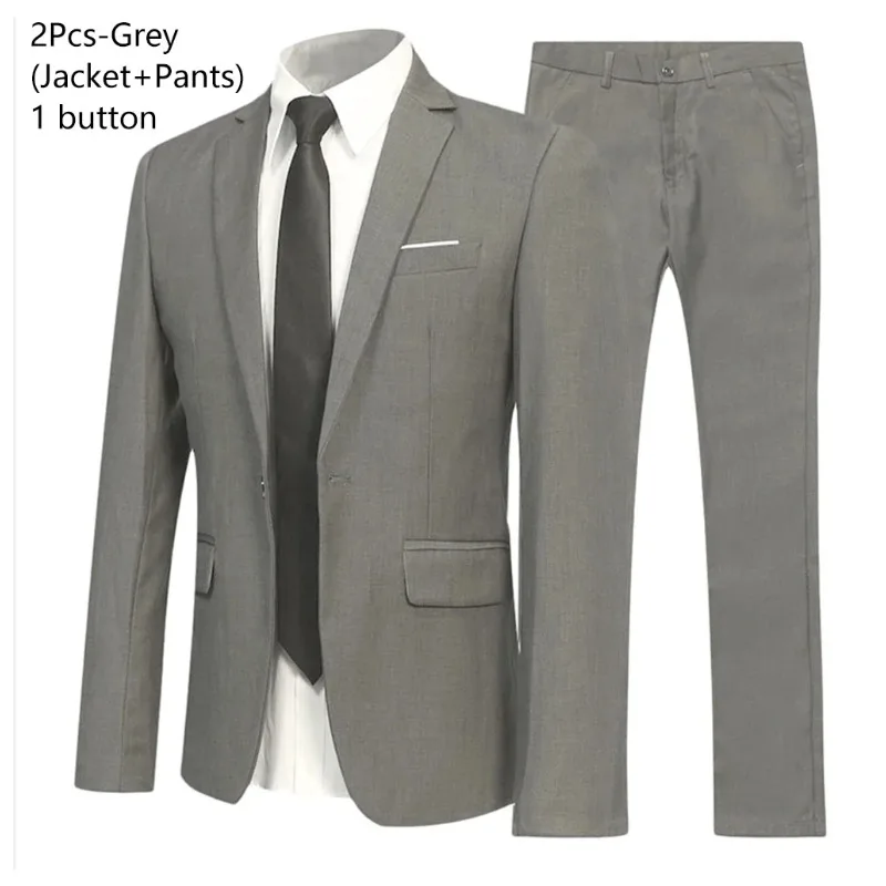 

Wedding Men's Suit Two-piece Set, Elegant Business Formal Casual Fashion Versatile Coat and Pants Set