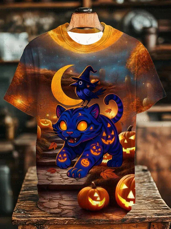 الوالدين والطفل قصيرة الأكمام لطيف Kpop شيطان الصيادين المحملة Harajuku عارضة أزياء الهالوين المحملة الأعلى تأثيري الملابس تي شيرت #5