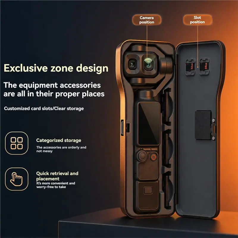 Winter Essential Carrying Case For DJI Osmo Pocket 4 Pro Shock-Resistant Protective Case Supports Storage Filters And SD Card