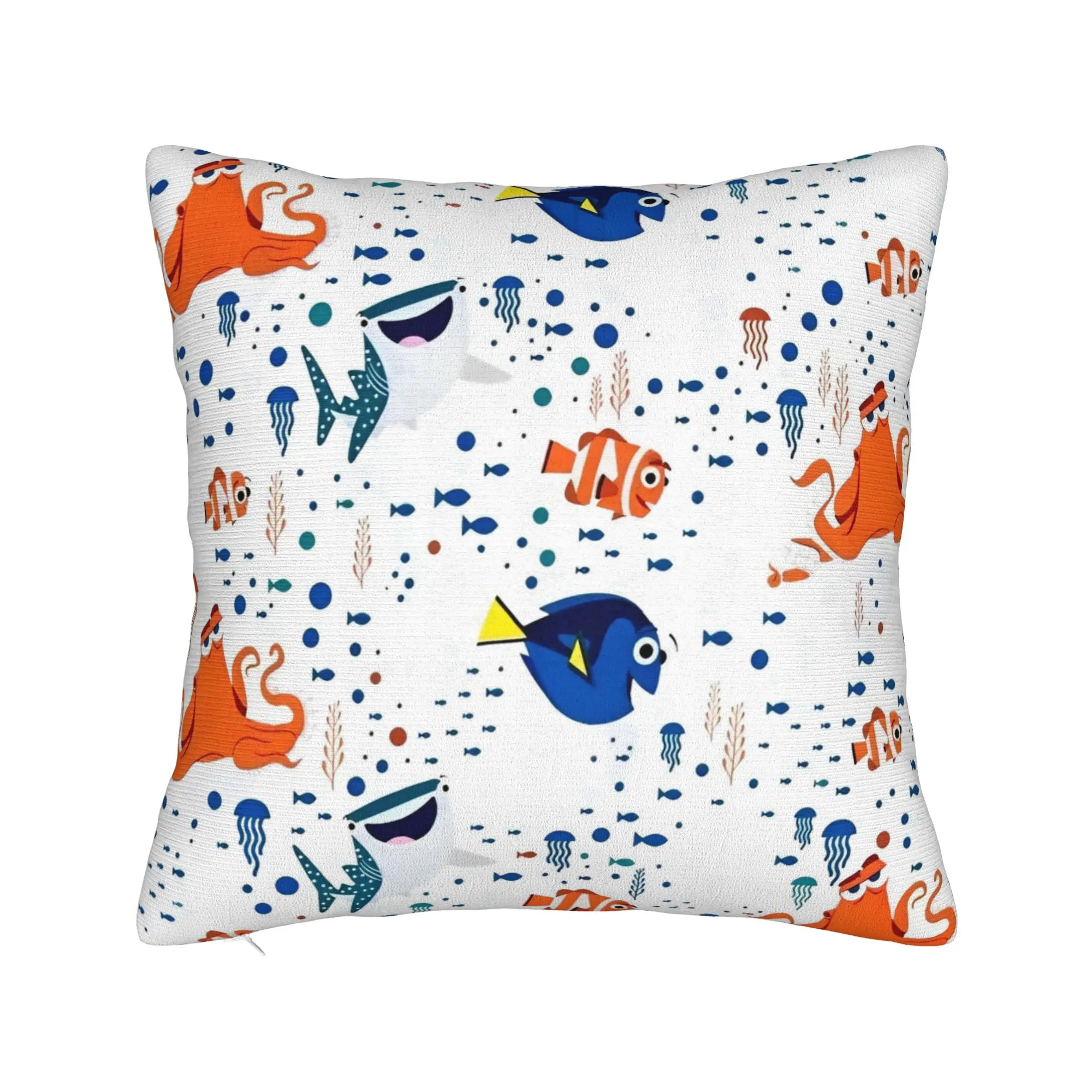 Finding Nemos Dorys Bruce Squirt Crush Square Pillowcases Polyester Bed Car  Cushion Case Funny Decor Throw Pillow Case 40*40