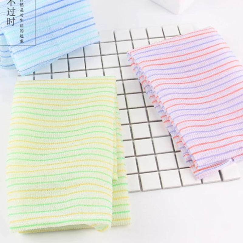 Rubbing Washcloth Bath Brush For Back Towels Exfoliating Scrub Shower Sponge For Body Bathroom Accessories Nylon Towel