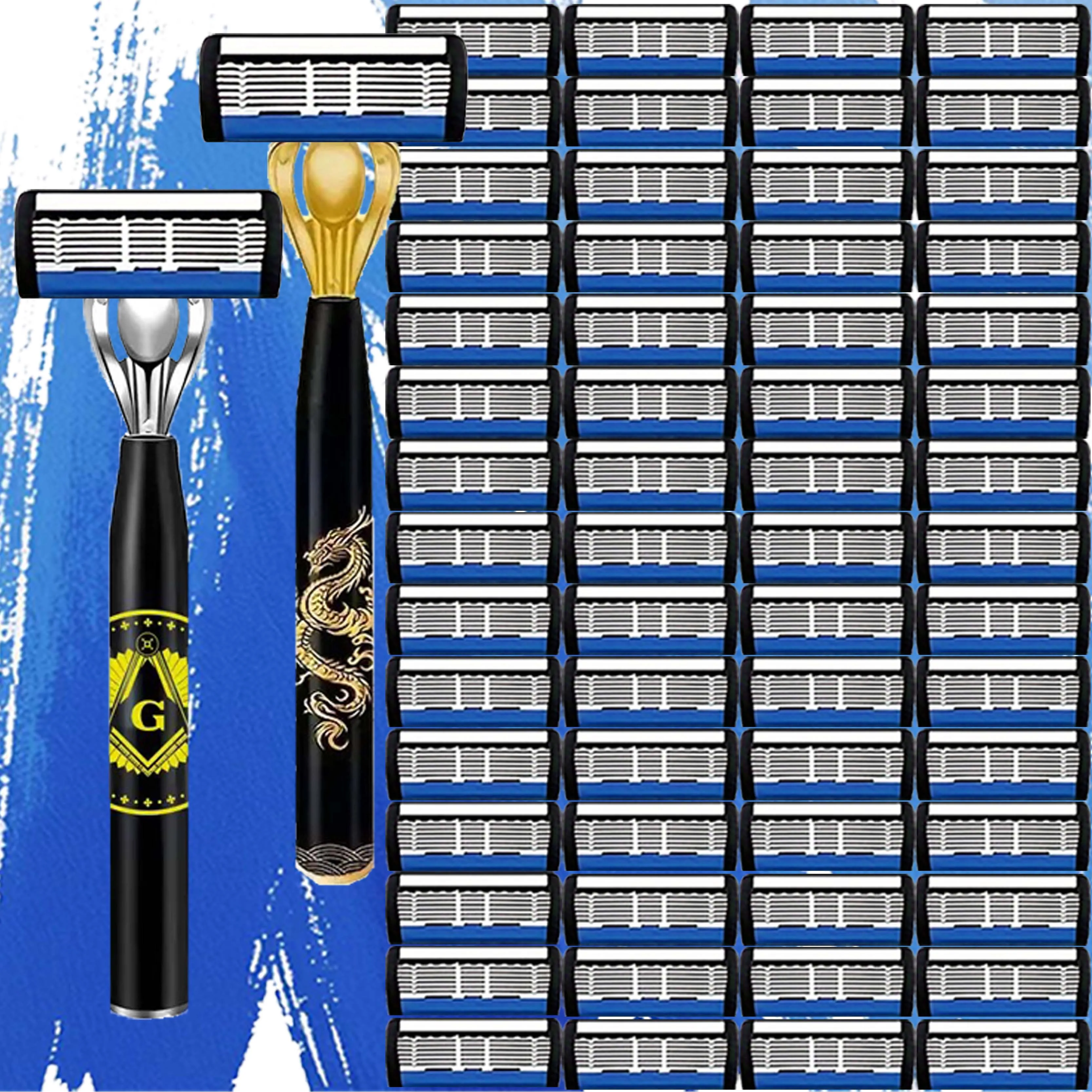 

Классическая мужская бритва: 2 противоскользящие ручки, 36 высококачественных лезвий, безболезненное бритье, прогрессивный дизайн. Необходимое для мужчин