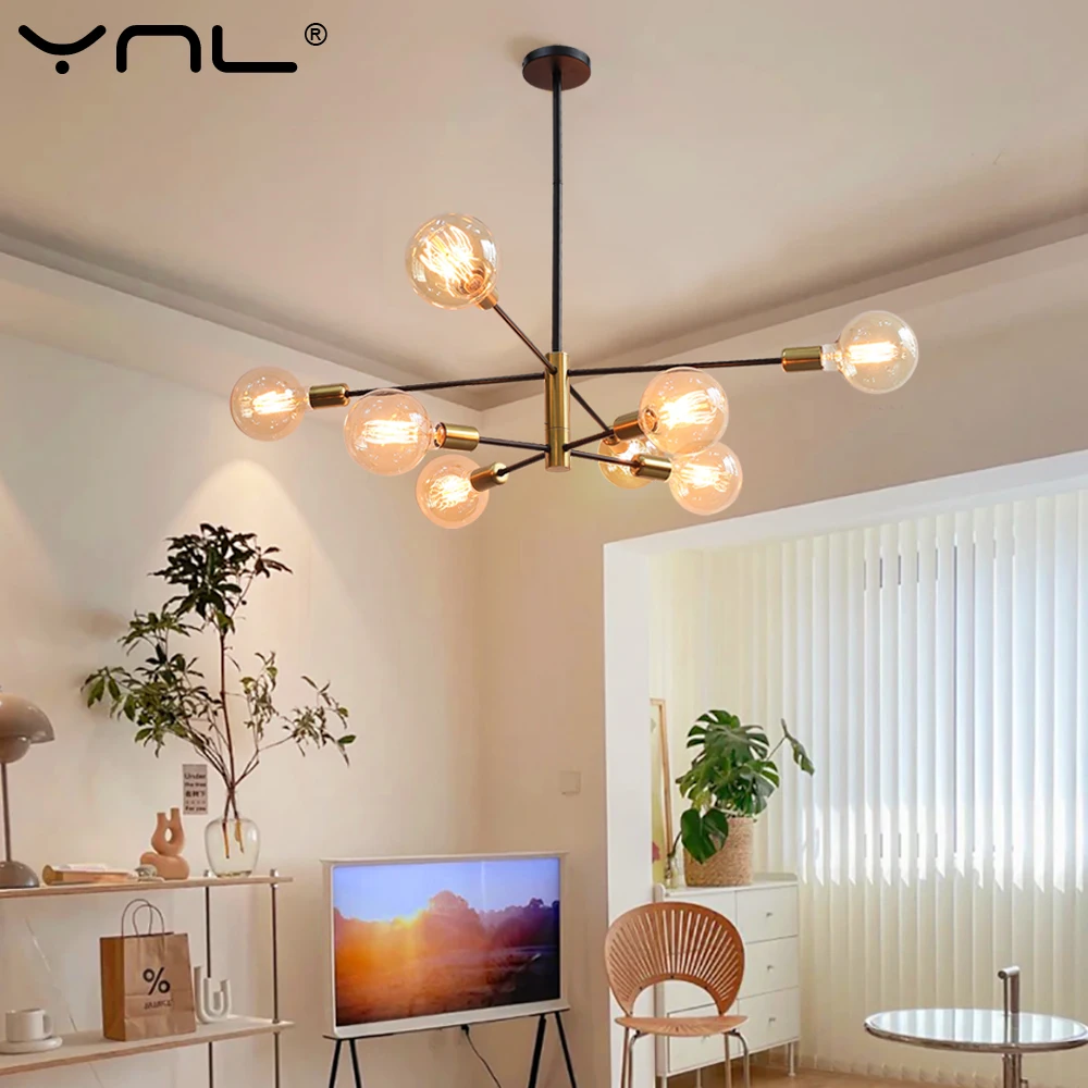 Modern Nordic LED Ceiling Lights E27 LED Ceiling Chandelier Indoor Light Fixtures For Living Room Dining Room Ceiling Lamp