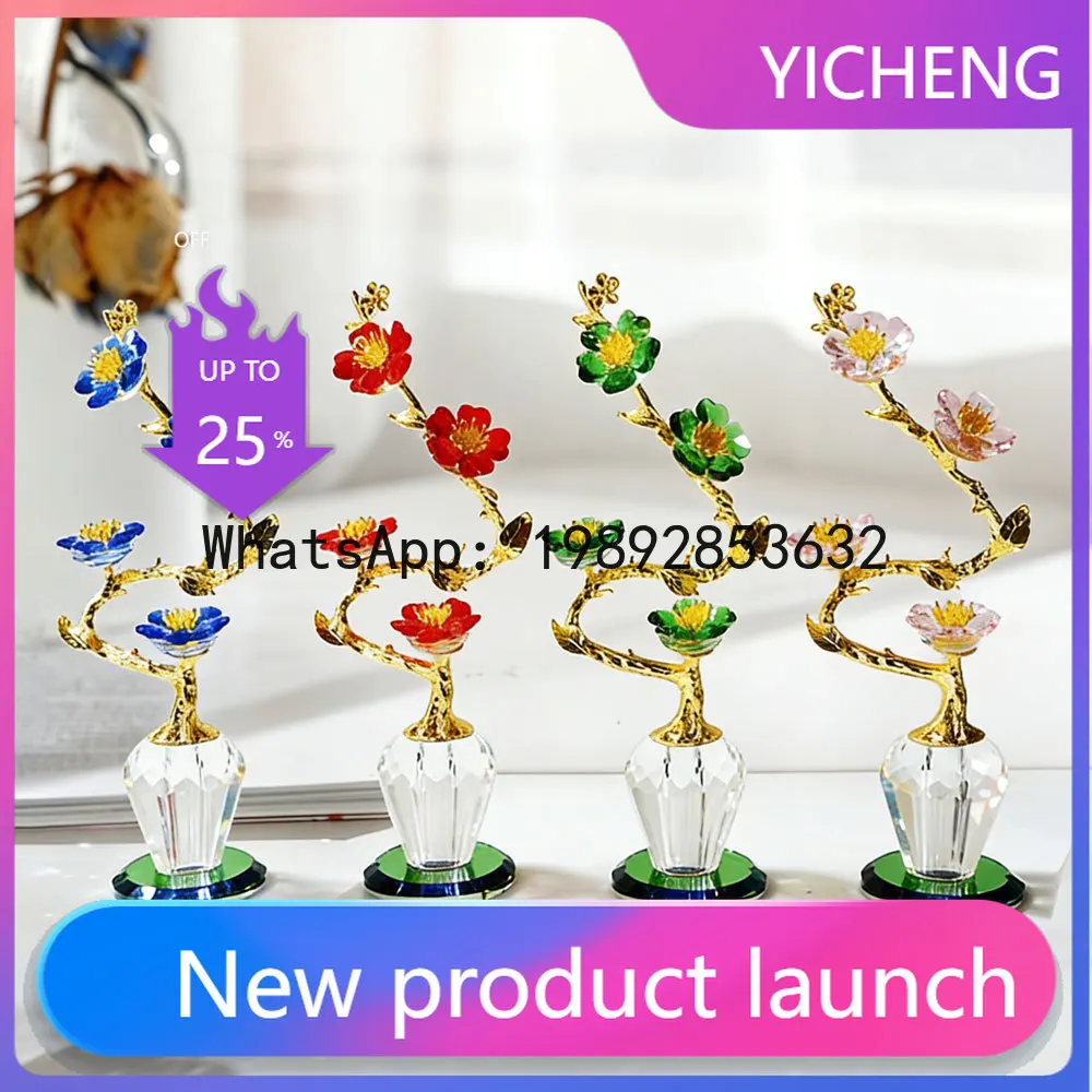 

Hys creative exquisite crystal plum blossom ornament - home living room decorative craft