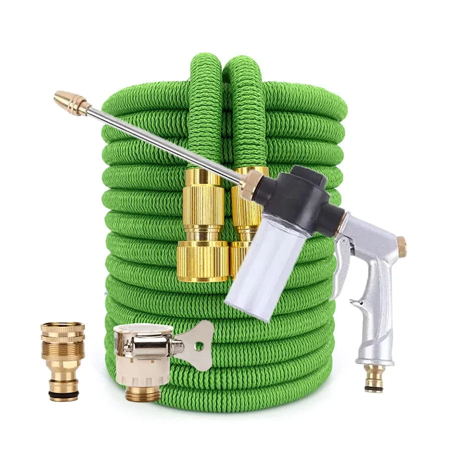 

Garden Water Hose Expandable Double Metal Connector High Pressure Pvc Reel Magic Water Pipes for Garden Farm Irrigation Car Wash