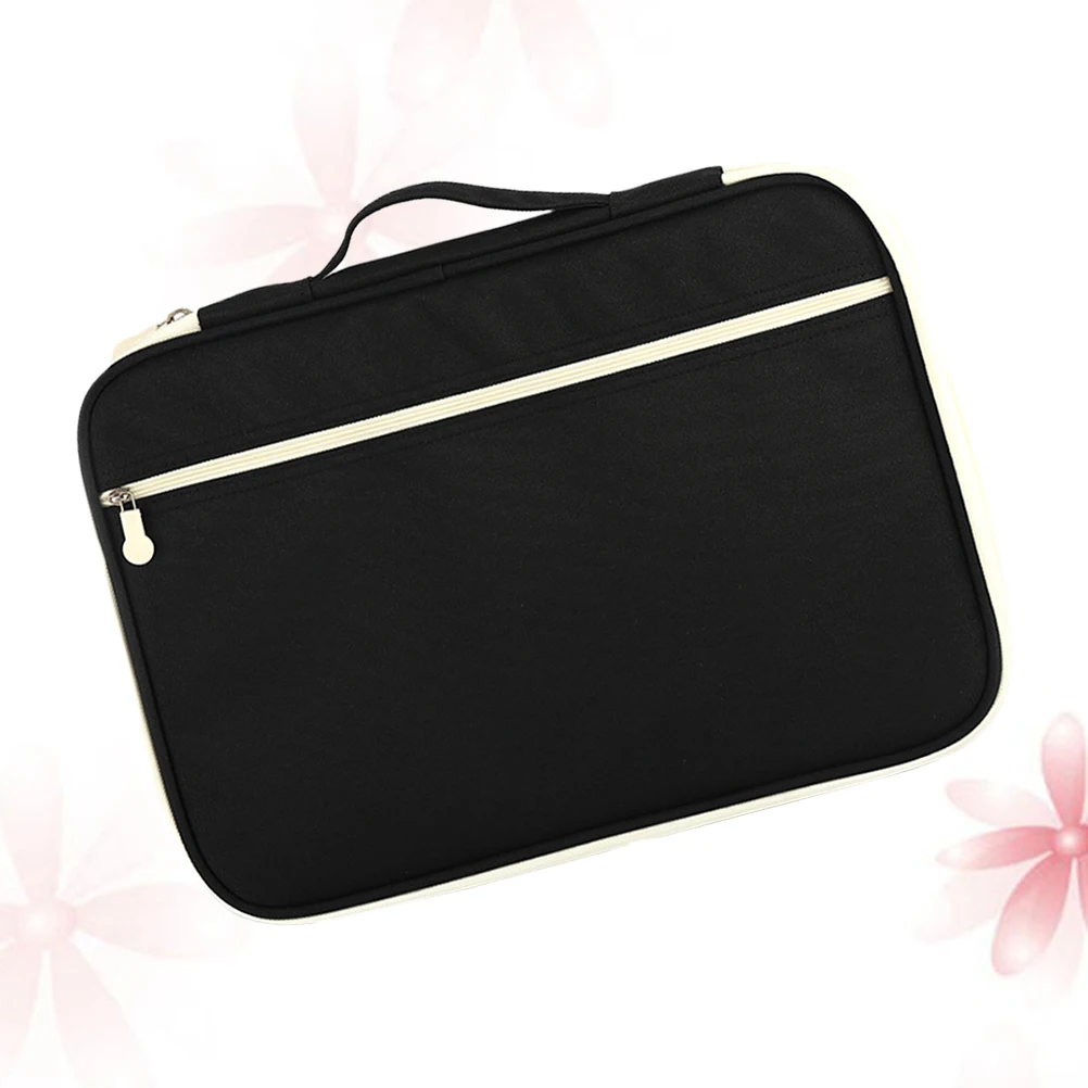 

A4 Document Bag Portfolio Organizer Waterproof Business File Holder Storage Case Zipper Briefcase Travel Office Use