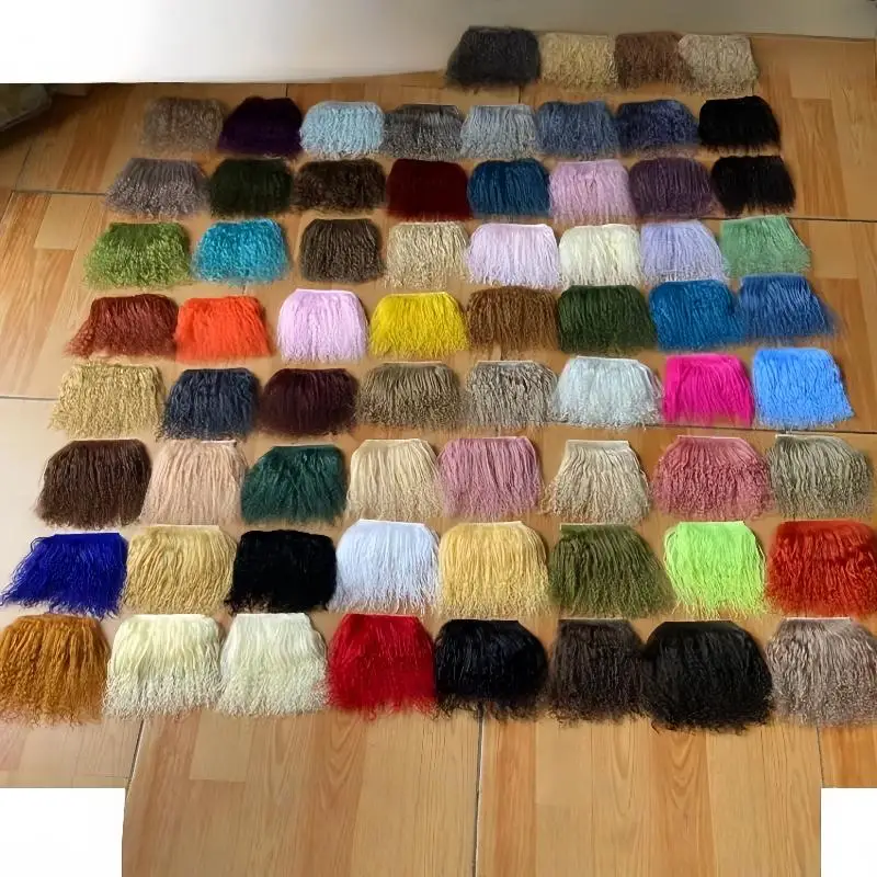 1Pc Dollhouse Mongolia Fur Sheepskin Wool Curly Hair Extensions Texture Hair Row SD Blyth Wigs Hair Dolls Accessories