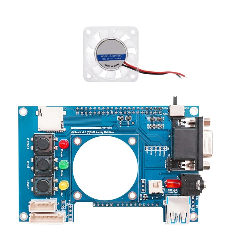 

For Mister FPGA IO Analog Board Motherboard V6.1+Fan For Terasic DE10-Nano Mister FPGA IO Board