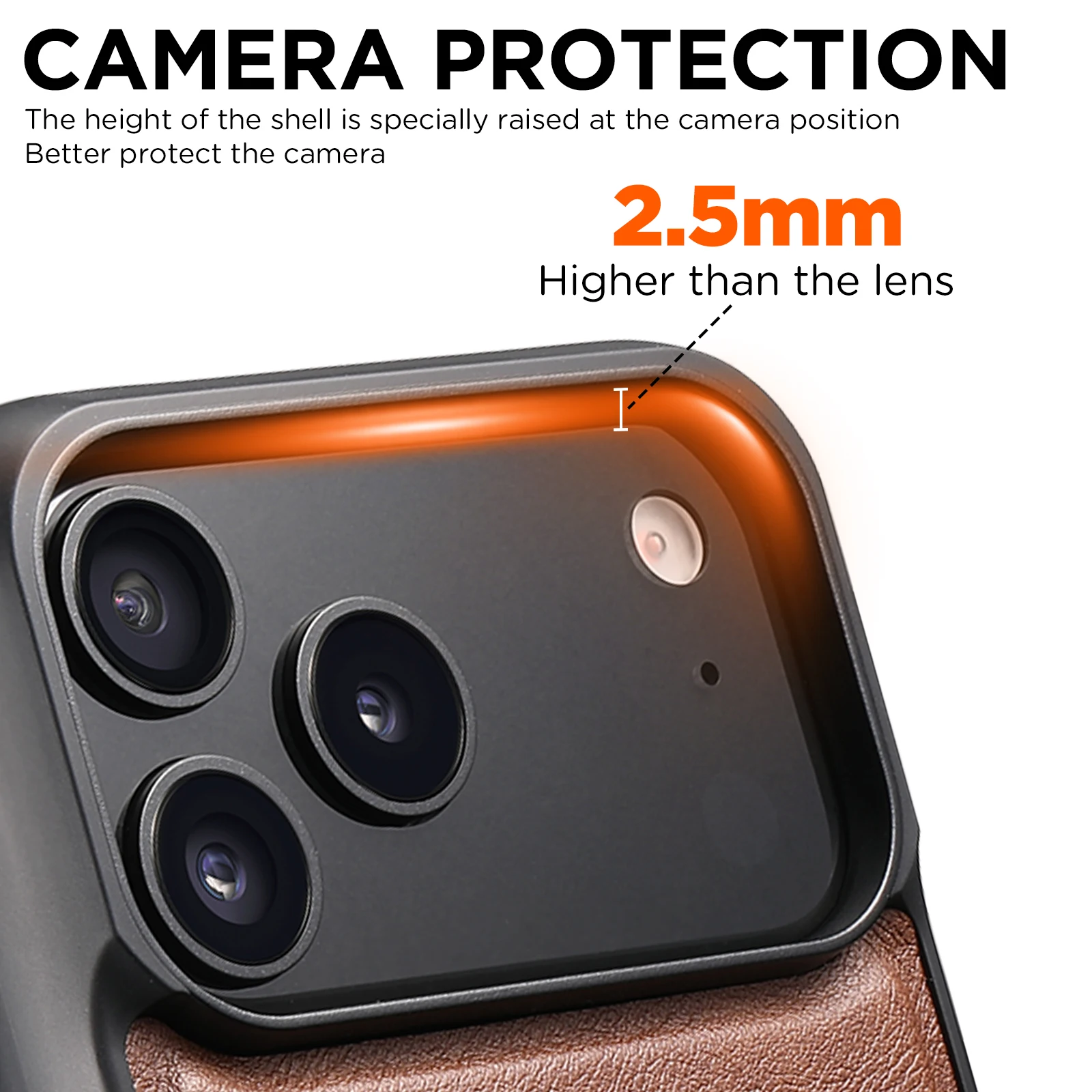 SUTENI Mattierte Kunstleder-Handyhülle mit Magnet und kabelloser Ladefunktion für iPhone 18 Pro Max 17 Air 16 Plus 15 14 13 12 – Detail 6