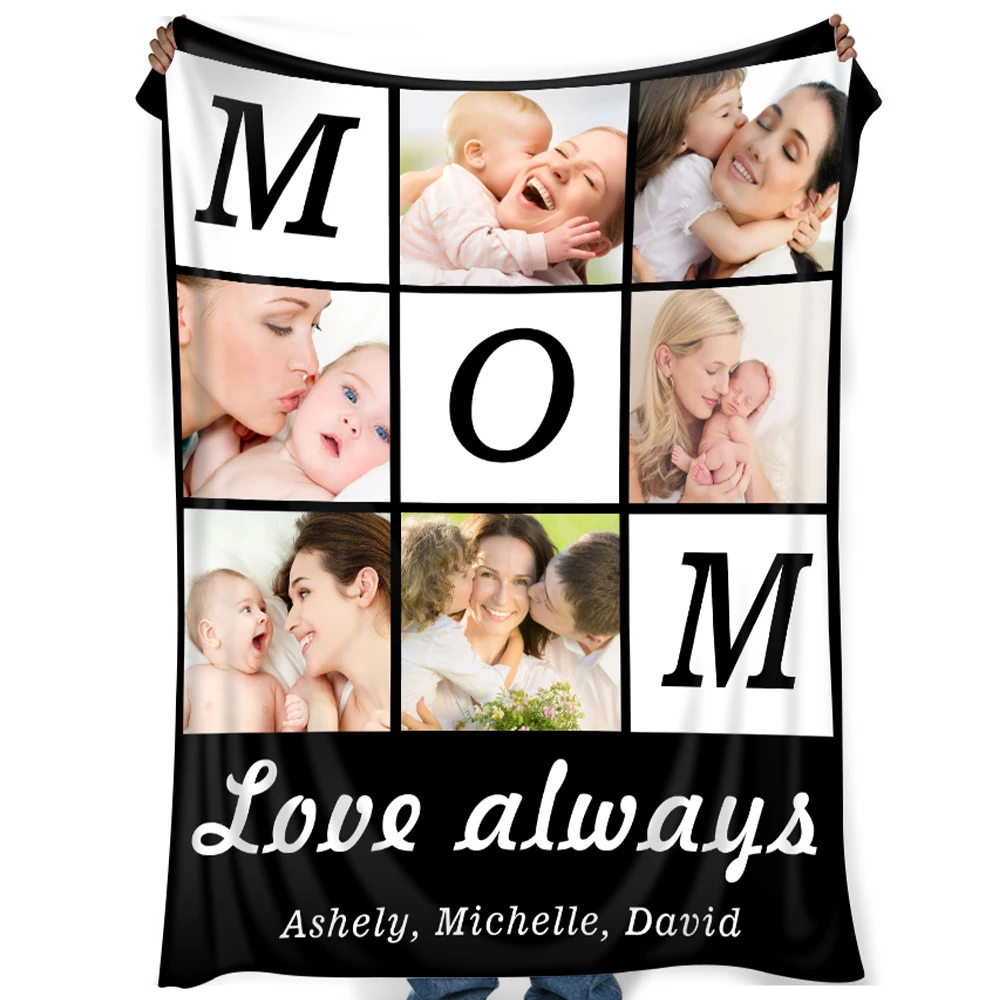 Customized blanket for mother's personalized gift, tailored for female friends, blanket, husband's gift to wife's mother