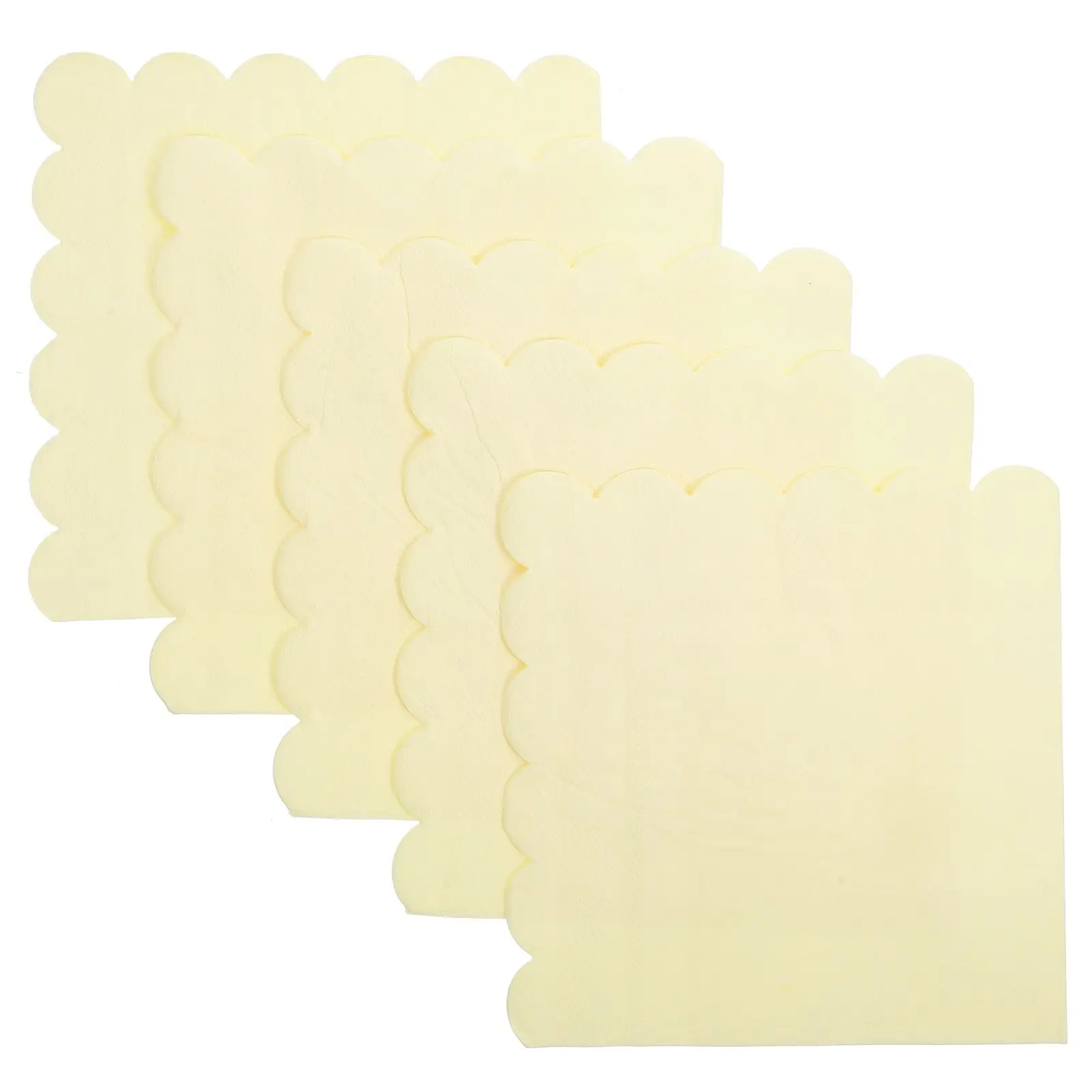 

20 Sheets 33cm Wave Edge Mint Green Napkins for Party Wedding Banquet Disposable Dinner Supplies Holiday Decorations