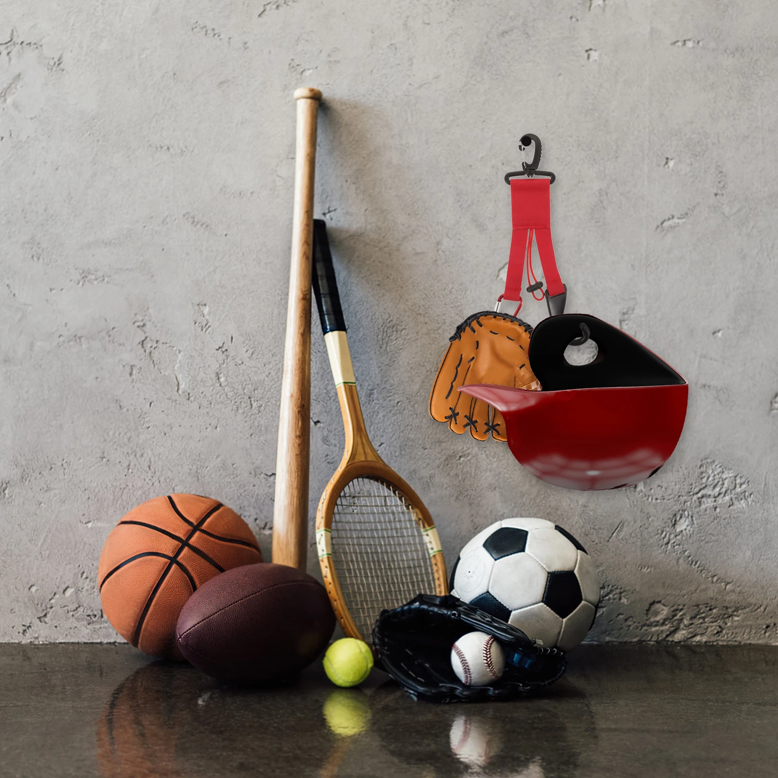 قفاز البيسبول هوك معدات البيسبول متعددة الوظائف شماعات المحمولة الكرة اللينة والعتاد حامل الخفافيش المنظم مشبك قابل لإعادة الاستخدام