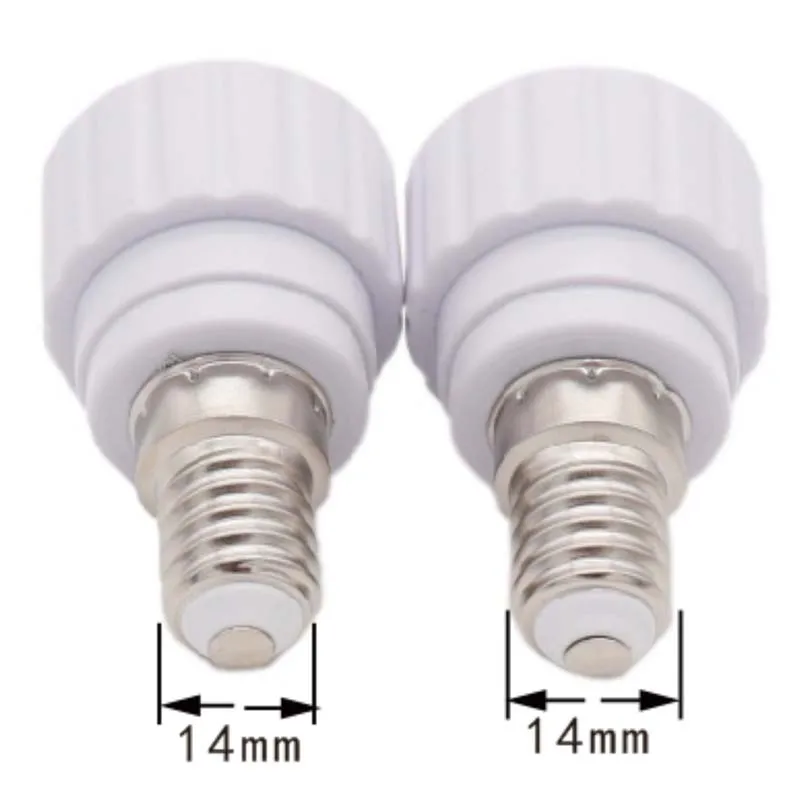 White E14 to GU10 Ceramic Base Led Light Lamp Holder Converter Screw Bulb Socket Adapter LED Saving Light Halogen Lamp Base PBT